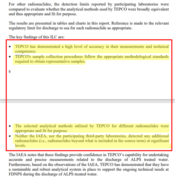 후쿠시마 처리수 방류와 관련한 IAEA의 최신 보고서는 지난 5월 31일 자로 ‘후쿠시마 원자력 발전소 알프스 처리수 취급 관련 안전성 검토’와 관련한 내용이다. /IAEA