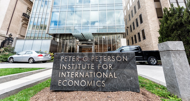 미국 워싱턴DC 매사추세츠가에 위치한 피터슨연구소 입구. /피터슨국제경제연구소