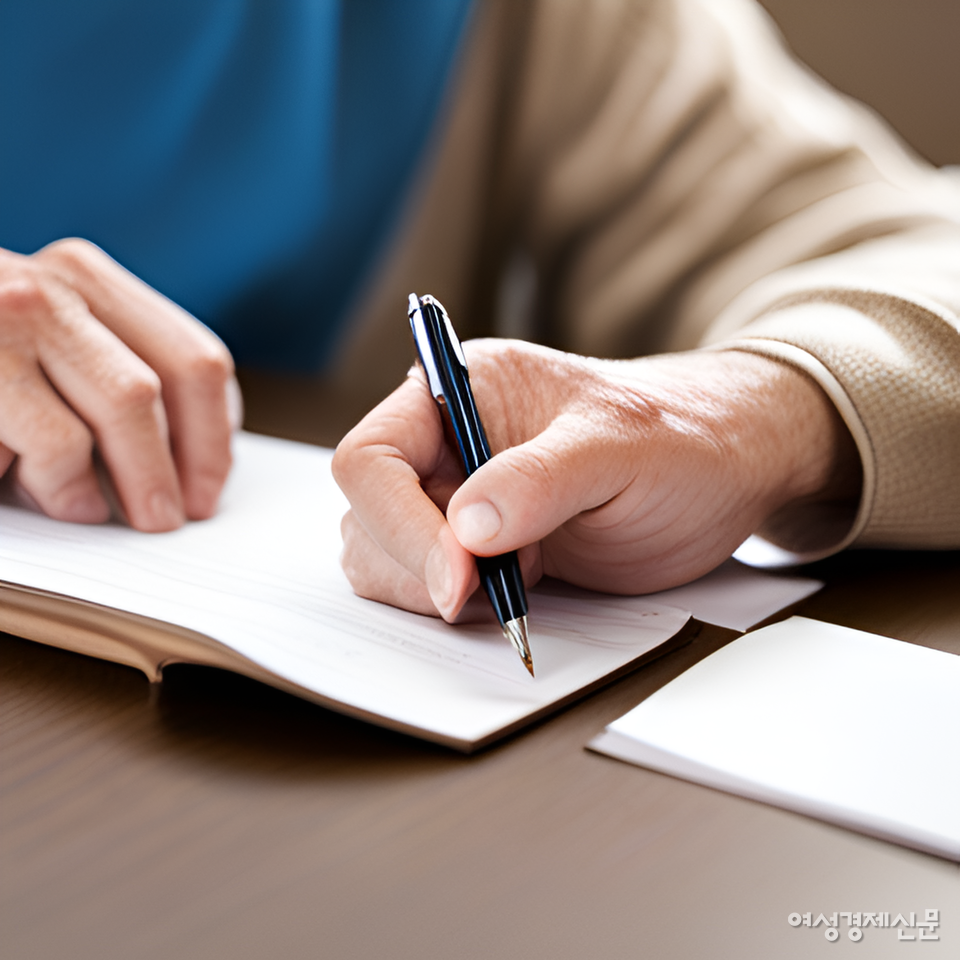 챗GPT를 활용, AI가 그린 '유서를 작성하고 있는 노인' 이미지. /챗GPT