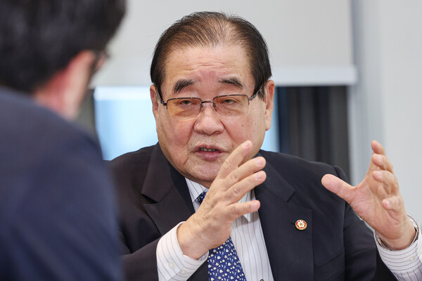 이종찬 광복회장이 지난달 26일 오후 서울 여의도 광복회에서 연합뉴스와 인터뷰하고 있다. /연합뉴스