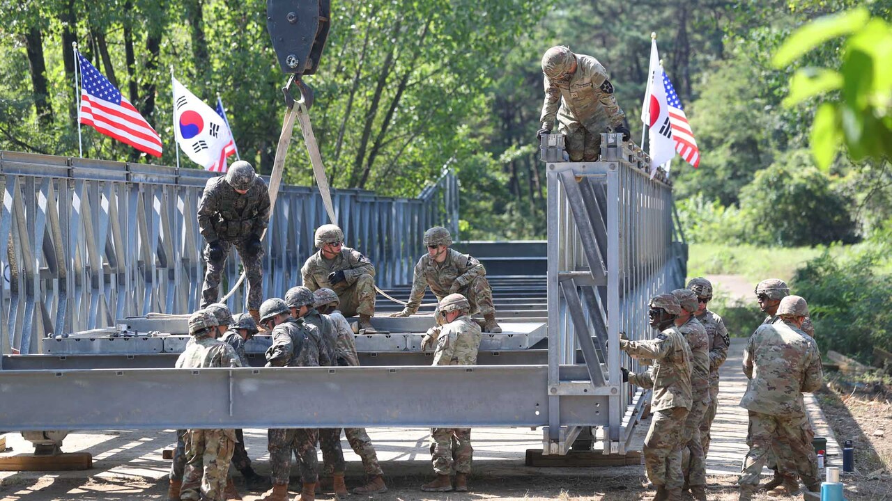 지난해 을지 프리덤 실드(UFS) 연합연습에 참여한 군인들. /연합뉴스