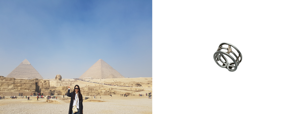 이집트에 여행을 간 나소영 님(왼쪽)과 은반지(오른쪽). /나소영