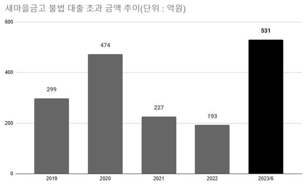 불법 대출 규모는 올해 상반기가 531억1000만원으로 가장 많았다. /최주연 기자