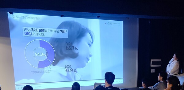 한국여성단체협의회가 지난달 26일·29일 ‘모두가 행복한 양성평등 교육’의 일환으로 웹드라마를 활용한 시청각 교육을 실시하고 있다. /한국여성단체협의회