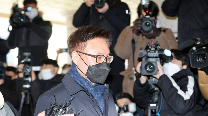 재판에 참석하는 박성민 전 서울경찰청 공공안녕정보외상부장 /연합뉴스