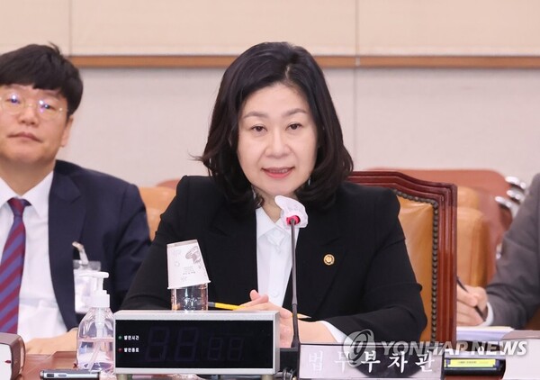 이노공 법무부 차관이 4월 11일 오전 국회에서 열린 법제사법위원회 법안심사 제1소위원회에서 발언하고 있다. /연합뉴스