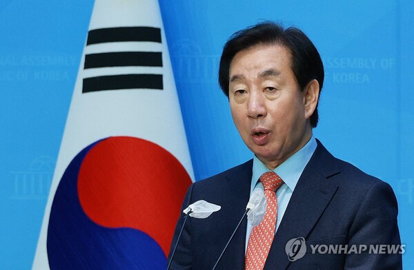 서울 강서을 예비후보인 자유한국당(국민의힘 전신) 김성태 전 원내대표 /연합뉴스