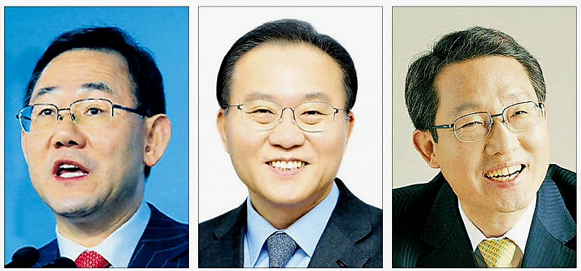 왼쪽부터 주호영, 윤재옥, 김상훈 의원. /각 의원실