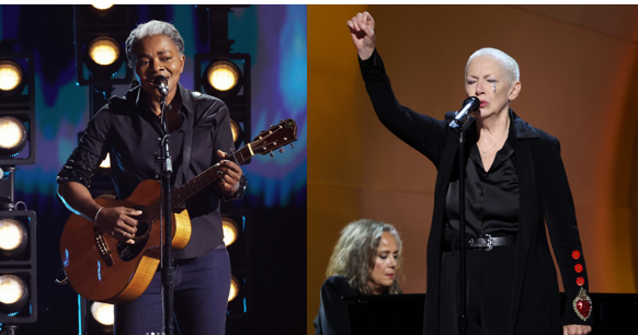 그래미 어워드에서 트레이시 채프먼이 부르는 ‘fast car’와 애니 레녹스가 시네이드 오코너를 위해 부른 ‘Nothing Compares 2 U’를 들을 수 있었다. /인스타그램 @recordingacademy/GRAMMYs