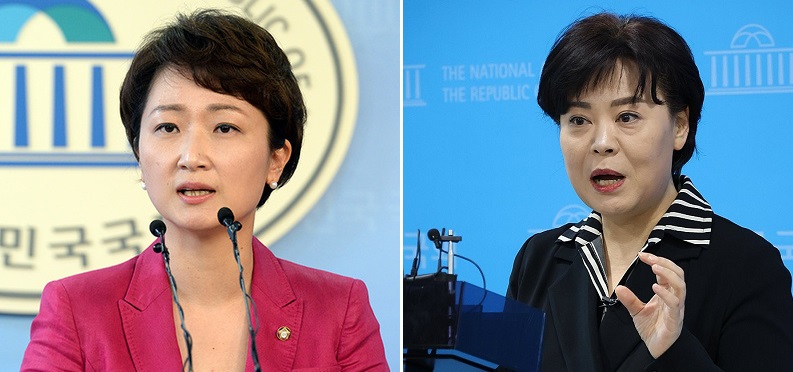 더불어민주당이 중구·성동구갑 지역구 전략공천 방침을 확인하면서 이언주 전 의원과 윤희숙 전 의원 간의 맞대결 가능성이 높아졌다. /연합뉴스 