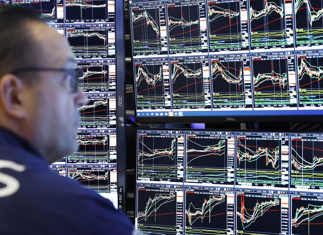 14개 글로벌 투자은행(IB)의 S&P500 연말 전망치를 종합해 본 결과, 전체의 79% 글로벌 IB는 올해 S&P500지수가 5000 이상이 될 것이라고 내다봤다. 14개 중 5개의 글로벌 IB만이 5000 이하가 될 것으로 전망했다. /UPI=연합뉴스