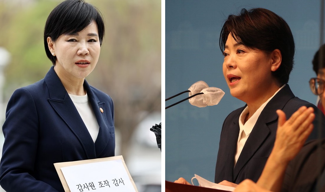 전현희 전 국민권익위원장과 윤희숙 전 국민의힘 의원이 오는 4·10 총선에서 서울시 중성동갑 지역에서 맞대결을 펼칠 전망이다. /연합뉴스