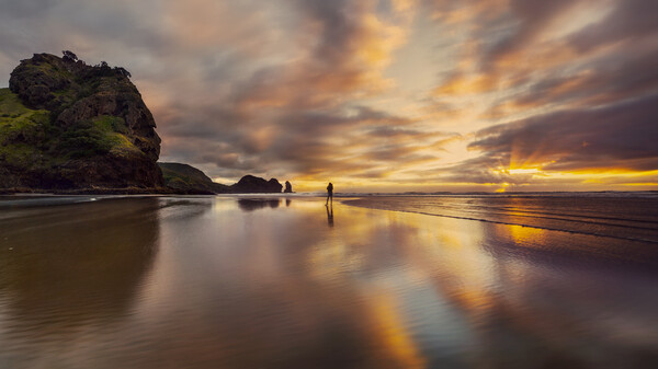피하(Piha) 해변의 일몰 /게티이미지뱅크
