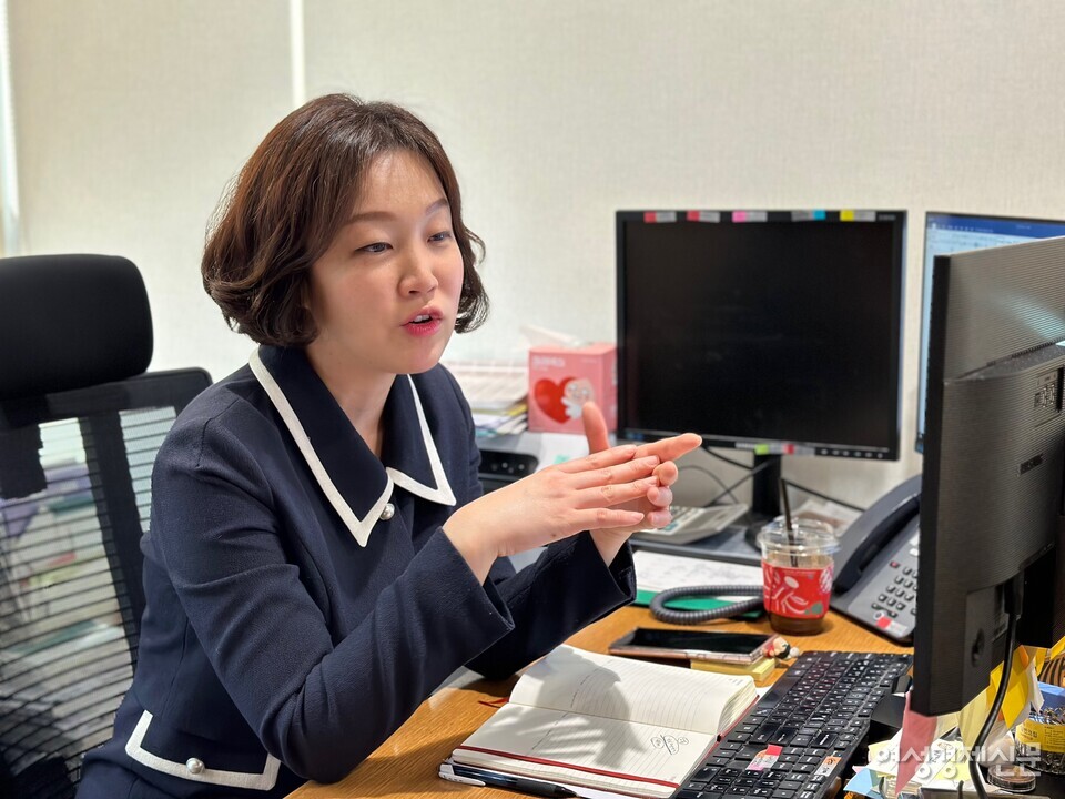 최혜란 과장은 퇴직연금 수익률 제고를 위해선 적립 시 최대한 변동성에 노출하는 게 중요하다고 말했다. 20~30대부터 변동성에 노출을 많이 시키고 매월 적립식 투자를 하는 게 안정적으로 수익률을 높이는 방법이라고 했다. /김정수 기자