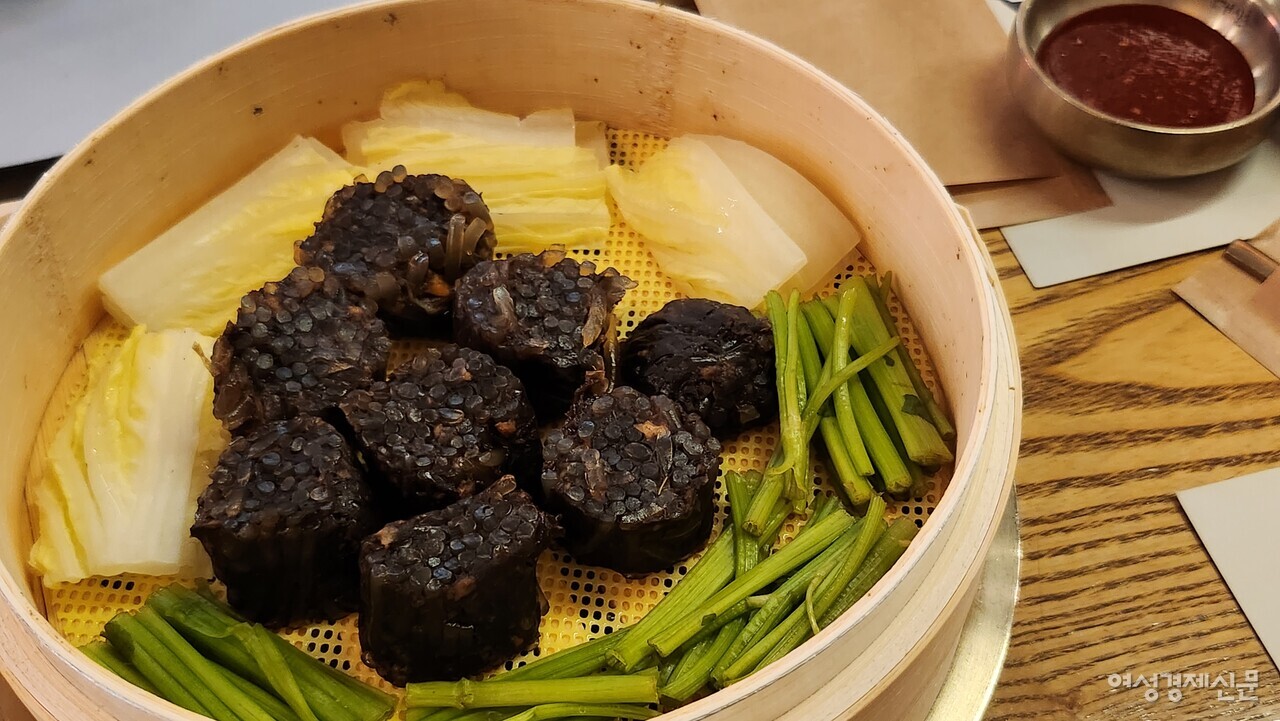 신세계푸드가 선보인 식물성 순대 /류빈 기자