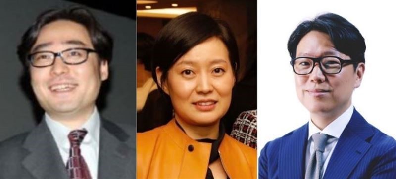 왼쪽부터 고 임성기 한미약품 회장의 장남 임종윤, 장녀 임주현, 임종훈. /연합뉴스