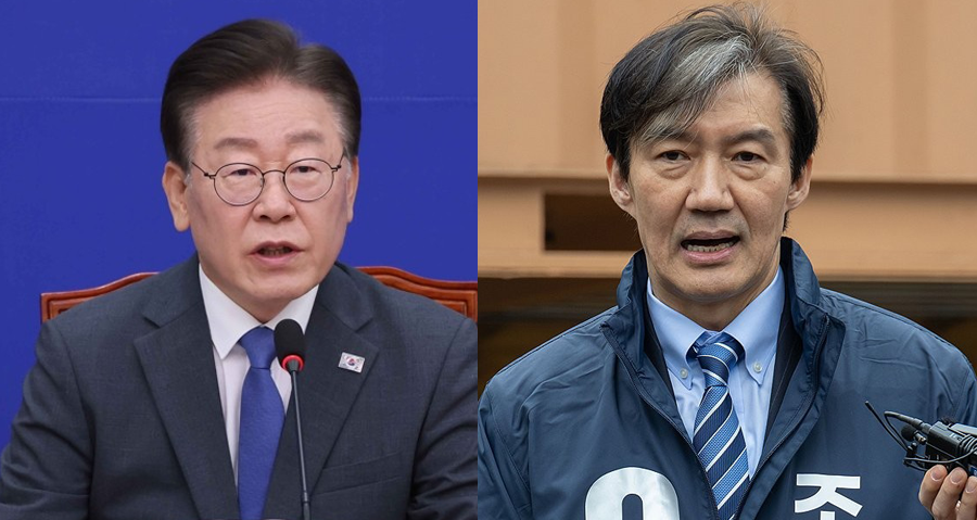 이재명 민주당 대표(왼쪽), 조국 조국혁신당 대표 /연합뉴스