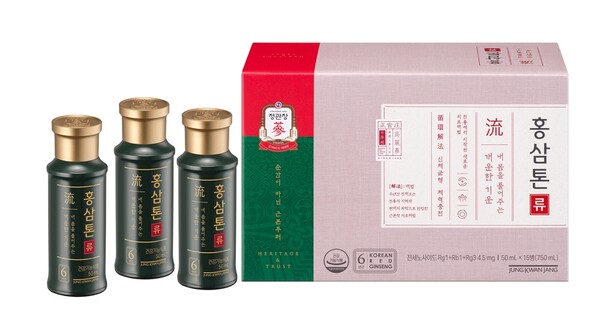 KGC인삼공사가 피로개선을 위한 ‘정관장 홍삼톤 류(流)’ 신제품을 출시했다. /KGC인삼공사