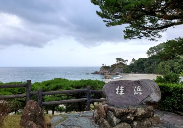 해변을 산책하고 돌아와, 가츠라하마'에 왔다는 것을 잊지 않기 위해서 찍은 사진 /사진=양은심