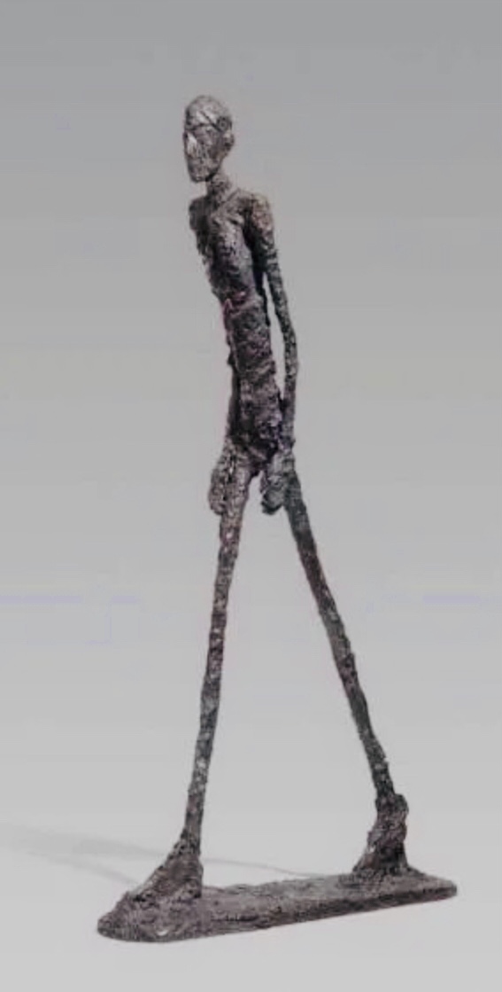 화가 박신양의 당나귀는 조각가 알베르토 자코메티(Alberto Giacometti)의 조소 작품 '걷는 사람'을 의식의 흐름으로부터 불러냅니다. 휘청거리고 나약하지만 결기로 뚜벅뚜벅 걸어가는 인간의 모습으로 제 마음속에 파고듭니다. 알베르토 자코메티의 '걷는 사람'