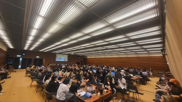 유엔 여성차별철폐위원회(CEDAW)가 14일(현지시간) 유엔 제네바사무소에서 한국 여성 인권에 관한 심의를 진행했다. /연합뉴스