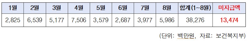 2023년 월별 가산급여 지급 현황 및 지급 지연 발생 현황. /최혜영 의원실