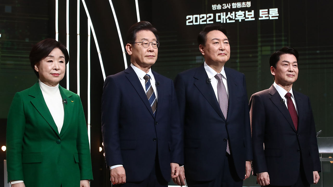 지난 2022년 11월 대선 토론 당시 안철수 국민의당 대선 후보는 ‘공적연금 개혁 공동선언’을 하자고 윤석열 대통령을 비롯한 다른 대선 후보들에게 제안한 바 있다. /방송3사