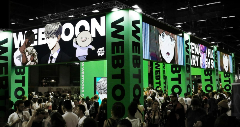 2022년 프랑스 파리 어메이징 페스티벌에 설치된 네이버웹툰 부스이다. /네이버웹툰