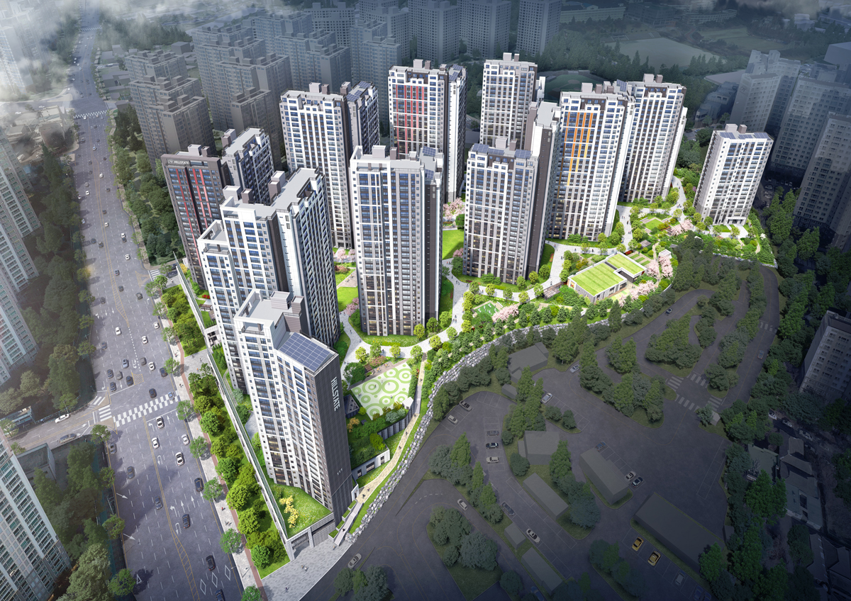 현대건설 ‘힐스테이트 두정역’ 조감도. /현대건설