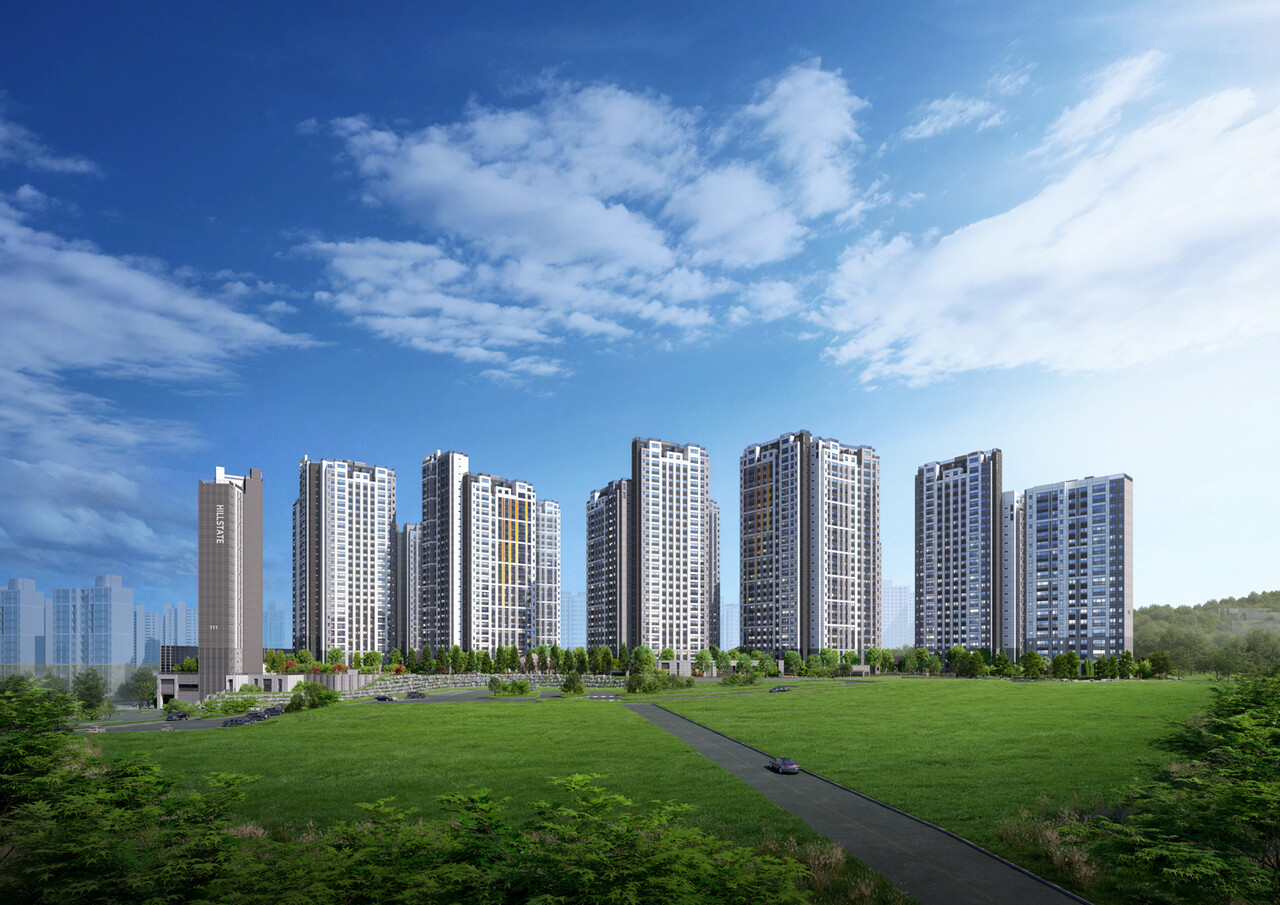 현대건설 ‘힐스테이트 두정역’ 투시도. /현대건설