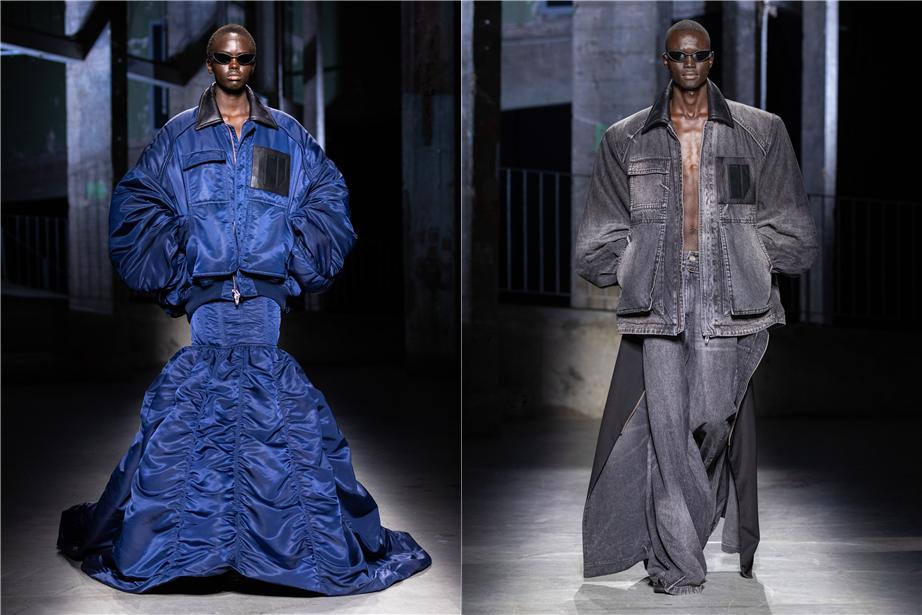 준지가 지난 21일 프랑스 파리에서 선보인 2025년 봄여름 시즌 컬렉션‘워크뛰르(WORKOUTURE, 워크+꾸뛰르)’를 테마로, 클래식한 워크