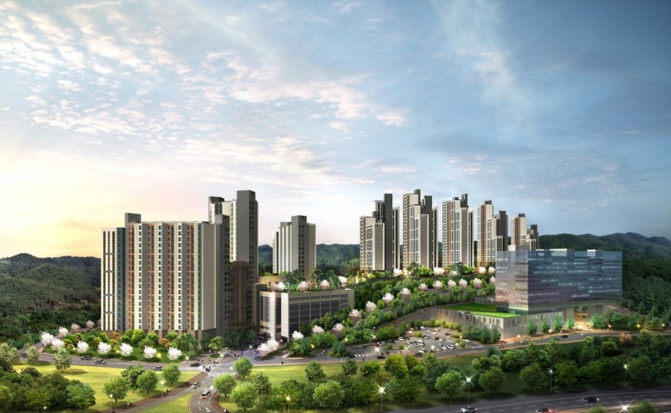 도심형 시니어 주택 시장이 커지고 있다. 중산층을 겨냥한 요양시설인데, 노인 경제력 차별이라는 사회적 불평등 발생을 우려하는 목소리도 나온다. 사진은 GS건설이 경기도 용인시 기흥구 중동 일대에 짓는 시니어 주택단지 '스프링카운티자이' 견본주택. /연합뉴스