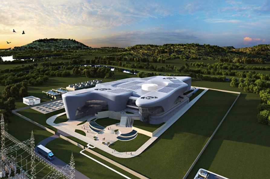 미 원전 해체 부지 오이스터 크릭에 첫 도입 예정인 SMR-160 모델 조감도. [현대건설]