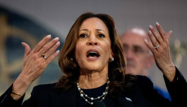 카멀라 해리스 미국 부통령이 11월 대선의 3대 경합 주 여론조사 가상 대결에서 도널드 트럼프 전 대통령을 모두 앞섰다. /연합뉴스