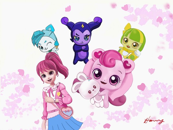 갤럭시 노트로 그려 본 영화 사랑의 하츄핑. 영화 속 캐릭터를 참조했음 /그림=홍미옥