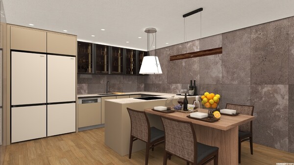 강진욱 RD가 설계한 한샘 유로키친 3D 렌더링 이미지 /한샘