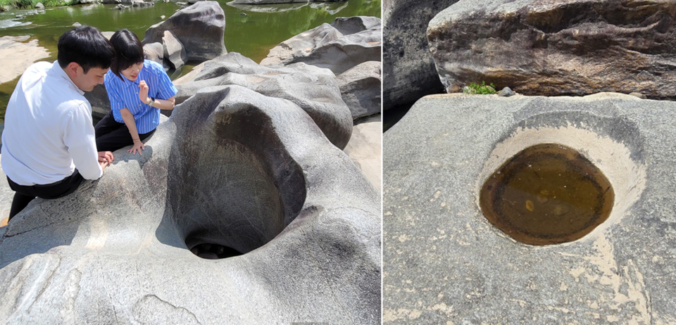 부드러운 물이 바위를 뚫은 모습 /순창군