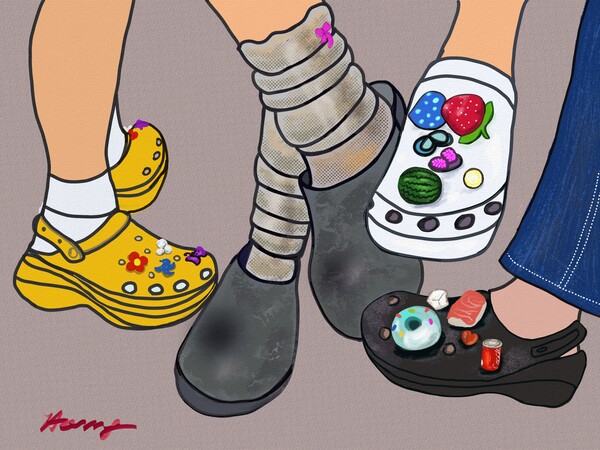 못난이 신발에서 인기 패션아이템으로 변신한 신발. 갤럭시노트, 인피니트페인터 /그림=홍미옥