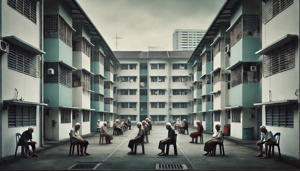 공공임대주택 취약계층 고독사 예방을 위한 주거복지사 사업이 실효성 없다는 목소리가 나온다. 사진은 챗GPT가 그린 공공주택 독거노인의 모습 /챗GPT