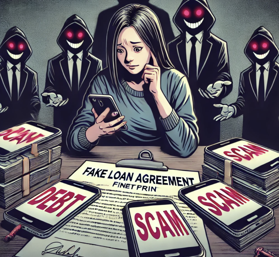 경제적 어려움에 처한 청년층을 노린 신종 사기인 ‘내구제 대출’은 피해자의 명의로 휴대폰을 개통한 후 이를 대포폰으로 판매하거나 소액결제에 악용해 범죄 수익을 올리는 방식이다. 피해자는 막대한 채무와 법적 책임을 떠안고도 처벌 우려로 신고를 꺼리는 경우가 많다. /챗GPT