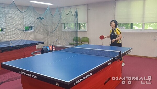 탁구하면서 나타나는 모습 중 당황하는 모습 /사진=김정희