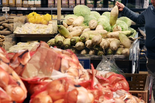 서울 시내 대형마트 채소 코너 /연합뉴스