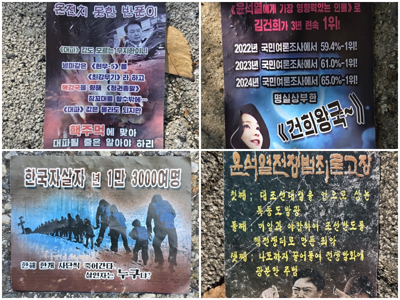 한국 자살자 수가 많은 것을 언급하며 비판하는 전단도 발견됐다. /여성경제신문 DB