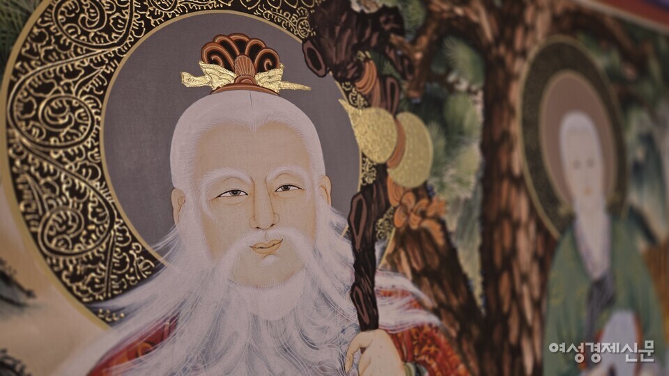 원주 명경사에 걸려 있던 신선 그림 /김현우 기자