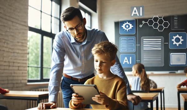 AI 디지털 교과서로 학습하고 있는 학생의 모습이다. /chat GPT