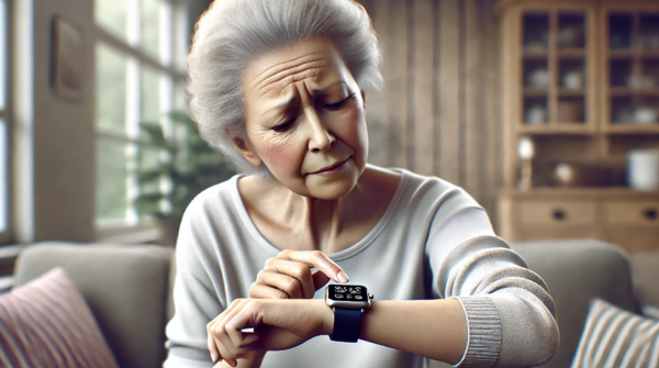 스마트 워치 사용을 어려워하는 노인의 모습. 독자의 이해를 돕기 위한 AI 이미지임 /챗GPT