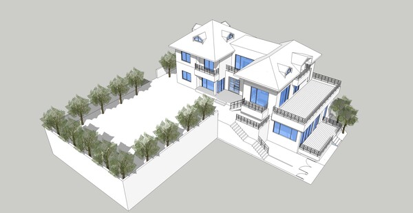 추가로 구입한 동쪽 필지로 집을 앉히니 바다가 보이는 조망이 확보되었고 마당에는 남향 햇살이 가득한 집이 되었다. /김정관