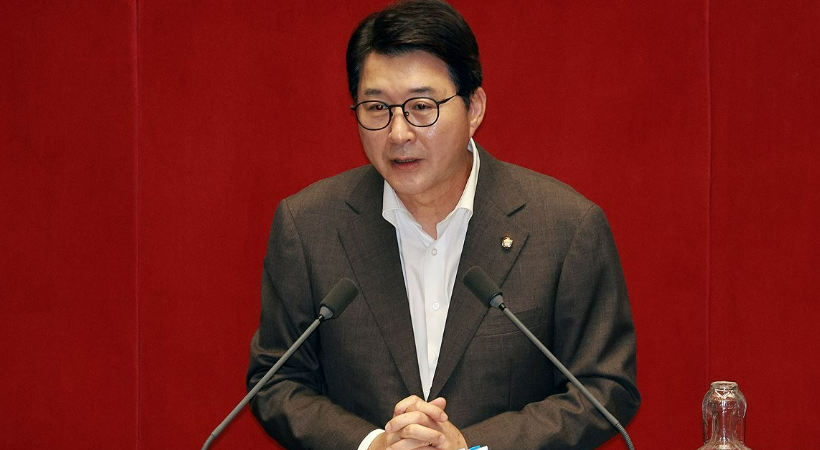 신동욱 국민의힘 원내수석대변인이 '북한인권법 일부개정법률안'을 당론 발의했다고 밝혔다. /연합뉴스