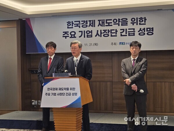 이날 김창범 한경협 상근부회장은 "소수 주주 보호를 상법 개정으로 하자는 것은 진단에 대한 처방이 잘못된 것"이라고 밝혔다. /이상헌 기자