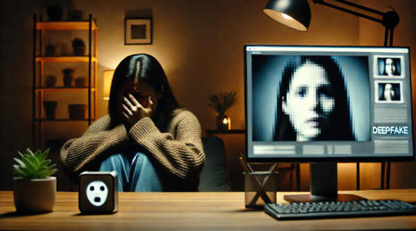 최근 딥페이크를 사용한 디지털 성범죄 문제가 심각한 수준으로 떠오르며 삭제 조치를 강화해야 한다는 목소리가 나오고 있다. 본 이미지는 딥페이크 피해 여성을 구현한 이미지이다. /챗GPT